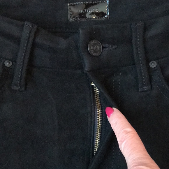 MOTHER Faux Suede High Waisted Looker Skinny Pants - Picture 6 of 13